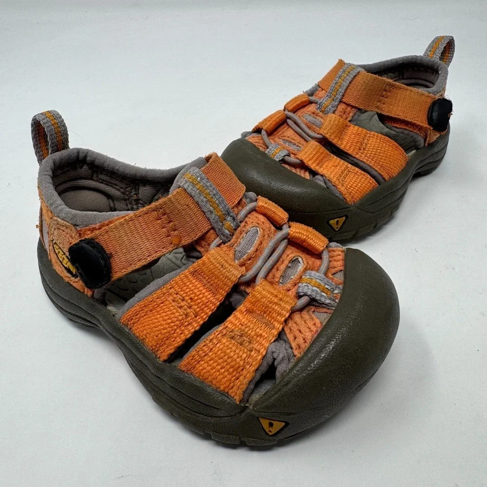 Keen Newport H2 Sandals Depths Gargoyle‎ Orange Hiking Shoes Toddler Size 3/4